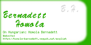 bernadett homola business card